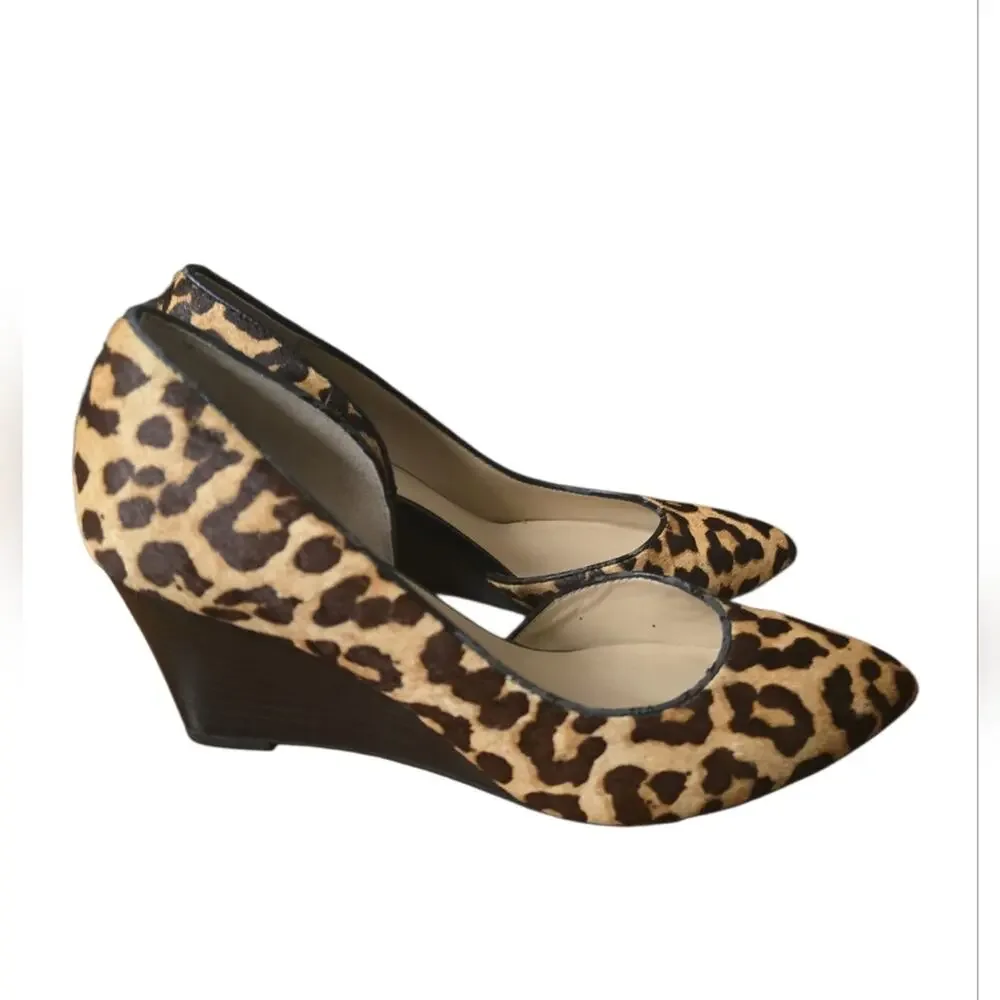 Franco Sarto Felice II Cheetah Print D'Orsay Wedges